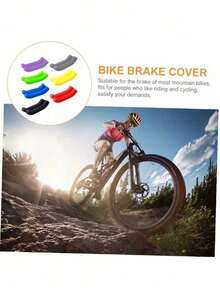 2pcs Comfortable Non-Slip Silicone Brake Handle Grips, Suitable For Mountain Bikes, Road Bikes And BMX Bicycles, Shock-Absorbing Easy Installation - Multicolor - View 3