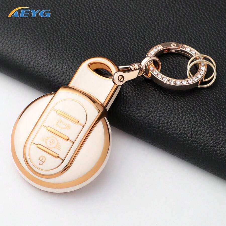 高品質 TPU 鑰匙遙控器保護套附鑰匙圈,適用於 BMW Mini S One JCW F54 F55 F56 F57 F60 Clubman Countryman - BMWC款 - 查看 1