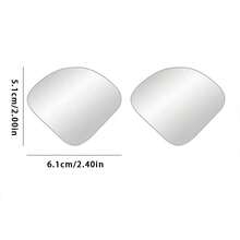 2pcs Frameless Car Rearview Blind Spot Mirror, Frameless Rearview Mirror, Fan-Shaped Glass, Reverse Small Round Mirror, 360° Adjustable Wide Angle Ultra HD Auxiliary Reflective Mirror - Multicolor - View 3
