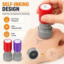 1/3 Pcs Mosquito Stamp Prank Self Inking Stamps, Novelty Fake Bug Insect Print Funny For April Fools Day, Party Favor, Office Joke And Craft Projects - One Size - View 9