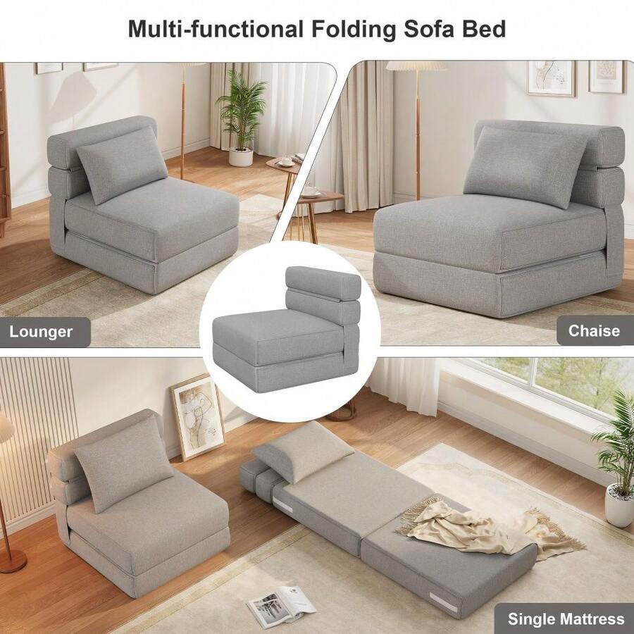 Sofa Bed Set - Light Grey - View 1