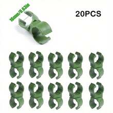 360° Rotatable Garden Stake Connector Clips, Universal Plastic Cross Pipe Buckle For 8/11/16/20mm Plant Support Poles, Greenhouse Trellis Vine Frame Fixed Clamp Gardening Accessories - Green - View 14