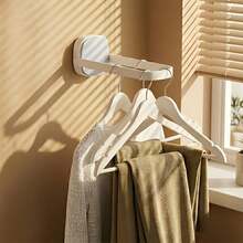 Foldable Hanger Storage Rack, Wall Mounted Space Saving Clothes Drying Rack For Clothes Towels Hats Travel Home Apartment Dorm College Student Must Haves - Multicolor - View 5