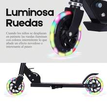 Foldable Kids' Scooter With Light-Up Wheels - Pink - View 3