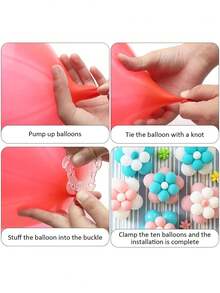 10/50/100 Stück Ballonclips, Ballonverbinder Clips Halter, Ballonverbinder für Ballonbögen, Ballonständer und Ballonblumen, geeignet für Hochzeit, Geburtstag, Raumdekoration, Partydekoration, Ballon-Zubehör - Mehrere Stile - Übersicht 8