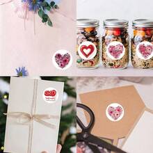 JOERBABU the little kangaroo Bobbie 1004pcs/2roll, Red Rose Pattern, Heart Rose Pattern Decorative Stickers. 20 Designs, Christmas Gift Packaging Labels, Scrapbook Stickers, Planner Gift Wrapping, Paper Craft Decoration, Party Gift, Gift Box Decoration And Reward Stickers - Multicolor - View 6