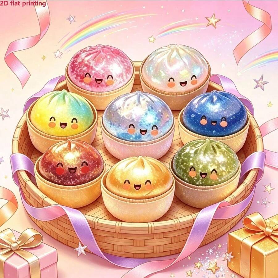 New Arrival: Cute Dumpling Diamond Painting, Adult Diamond Painting Mosaic Craft, Full Round Diamond Painting Product. Stress Relief And Easy To Match, Suitable For Desktop Decoration And Dining Table Decoration, Handmade Kit, Unique Home Design - round diamond - View 1