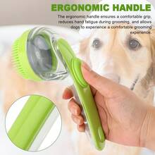 1pc Upgraded Pet Bathing & Grooming Brush With Soap Dispenser - 2-In-1 Shampoo Dispenser And Massage Brush, Soft Silicone Bristles, Pet Bathing & Grooming Massage Brush, Suitable For Dogs & Cats, Fits All Hair Types - Multicolor - View 6
