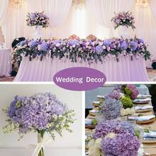 10pcs Artificial Hydrangea Flowers Large Pack, Realistic Silk Fake Flowers With Stems, Suitable For Wedding Home Decor Centerpieces, Living Room Garden Party Baby Shower Decoration, Valentine's Day Decoration, DIY Materials, Party Decoration - Purple - View 5