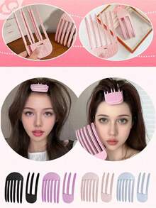 2/1 cái kẹp định hình tóc mái nâng chân tóc bằng nhựa cho nữ, kẹp đệm tóc tạo đỉnh cao, kẹp cố định tạo phồng chân tóc cho đầu dẹt - Nhiều màu - Xem 5