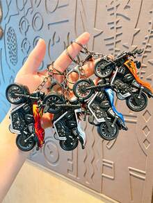 Creative Vintage Realistic Alloy Heavy Motorcycle Model, Cool Personalized Men's Bag Pendant, Exquisite Fashion Holiday Gift Accessory, Car Keychain - Multicolor - View 3