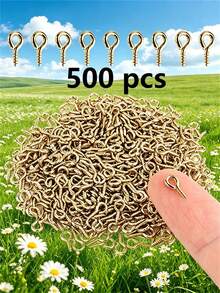 Stainless Steel Eye-Shaped Screw Pins, 100/2000pcs Multi-Color Assorted Pack, Screw Eye Keychain Rings, Suitable For DIY Jewelry Making Accessories - Eye Needle - View 29