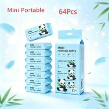 Mini Portable Non-Woven Wet Wipes, Suitable For Daily Item Cleaning (For Item Cleaning, Not For Body Part Cleaning) 8 Pieces Per Pack - A - View 3