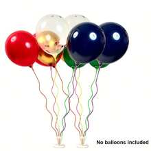 1 Set Multi-Color Balloon Stand, Self-Adhesive Desktop Balloon Holder, Spiral Rod, Indoor/Outdoor Use, Adjustable Height, Home Decor, Wedding And Christmas Party Decoration, Tabletop Centerpiece - Multicolor - View 8