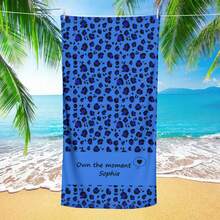 Personalized Custom Microfiber Towel, Bright Colorfast Print, Soft Absorbent Towel Dual Use As Blanket For Beach Pool Travel, Custom Souvenir Gift For Vacation Bachelorette Party - Multicolor - View 6
