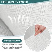 Stretch Recliner Sofa Covers, Reclining Couch Covers With Pockets, Jacquard Reclining Sofa Covers Soft Washable Furniture Protector With Elastic Bottom - 米色 - 查看 6
