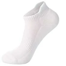 3 Pairs Low-Cut Ankle Running Socks For Sports And Outdoor, With Arch Support, Breathable And Cushioned, Unisex - White - View 3