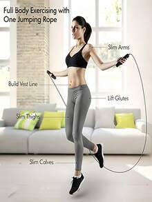 Tangle Free Steel Jump Rope With Anti Slip Grooved Grip Adjustable Weighted Jump Rope For Unisex Adults Durable Jump Rope Ideal For Daily Cardio Workout Weighted Jump Rope Home Exercise Equipment Weight Loss Gym Workout Equiment - Jump Rope - View 10