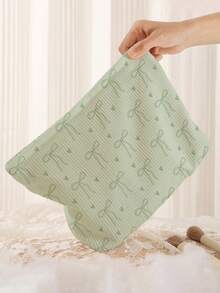 1pc Portable Cosmetic Storage Bag With Bow Pattern Double-Sided Print Travel Zipper Makeup Bag Multi-Function Toiletries Organizer - Multicolor - View 5