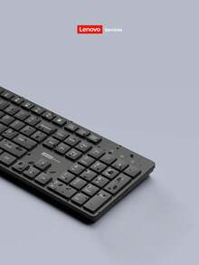 Lenovo 2.4G Wireless Keyboard And Mouse Combo, 105 Keys, Slim , Minimalist And Fashionable Design, Suitable For Business Office, Home, Laptop, Tablet - Black - View 3
