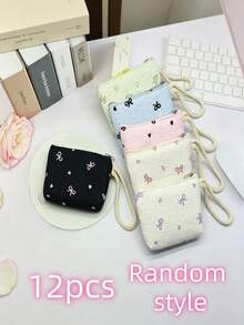 12pcs/6pcs/3pcs/1pc Fashionable Bowknot Pattern Wallet/Card Holder, Multi-Functional Jewelry Bag, Gift For Festivals And Parties, Valentine's Day Gift - Multicolor - View 9