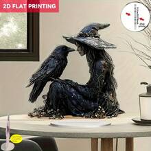 1pc High-End Acrylic Halloween 2D Desktop Decor, Suitable For Home Office Desk - 1PC - View 7