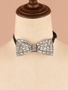 1pc Fashionable Women's Luxury Sparkling Stage Evening Party Wedding Adjustable Bow Tie, Wedding Party Cocktail Banquet Host Suit Dress Accessory - A2711 - View 10