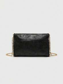 Za Women's Fashion New Solid Color Rivet Mini Shoulder Crossbody Bag Niche Design Wallet - Black - View 5