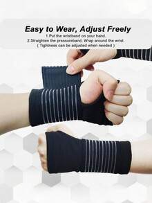 Wrist Brace Compression Wrist Support Splint For Women Men Adjustable Wrist Strap Compression Wraps Fit Right Left Hand For Gym Weightlifting Home Exercise Fitness Cycling Gloves Workout Equipment Hiking Gear Bikes Travel Essentials Accessories - Multicolor - View 10