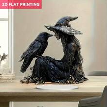 1pc High-End Acrylic Halloween 2D Desktop Decor, Suitable For Home Office Desk - 1PC - View 2
