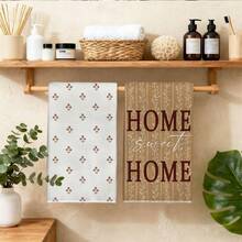 2 Stück Milchtee-Erdton Blumen HOME Warm Slogan Minimalist Rot Blumen Muster Küchentücher Geschirrtücher 15.75*23.62in(40*60cm) Ultra-Fein Mikrofaser Polyester Material Modern Weich Geschirrtücher Küchentücher, Geschirrtücher, Handtücher, Geschirrtücher, Heimdekoration, Küchendekoration Handtücher Küchenzubehör Maschinenwaschbar Reinigungsartikel Geeignet für Restaurant Küche Badezimmer Heimdekoration und Geschenke Alle Jahreszeiten - Verschiedenfarbig - Übersicht 9