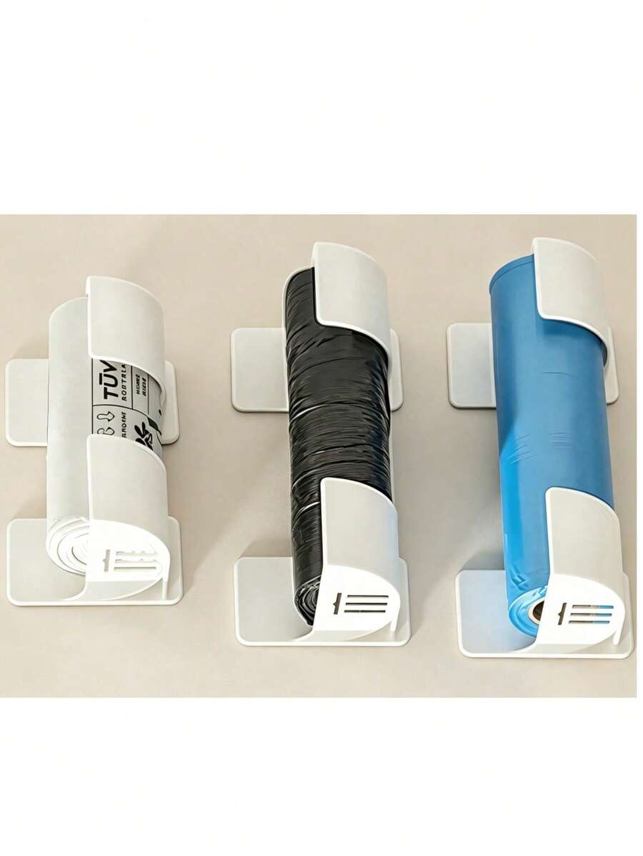 6pcs Wall-Mounted Trash Bag Holder, Adjustable Angle, Suitable For Storing Trash Bags, Umbrellas, Shelves, Wall Racks, Curtain Rods, Rolling Pins, Plastic Wrap, Aluminum Foil, Plastic Storage Boxes, Etc., Suitable For Home, Kitchen, Storage Baskets, Restaurants, Hotels, Etc., Perfect Gift For Mother, Available In 6/4/2/1pc