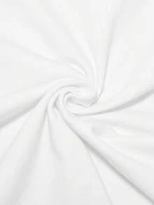 Camiseta de manga corta con estampado de cara sonriente linda para niños, estilo casual, adecuada para niñas, cómoda y transpirable, una pieza personalizada - Blanco - Ver 7