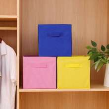 Cube Storage Bin, Foldable Fabric Cube Storage Bin, 11 Inch Cube Storage Bin With Handle, Collapsible Storage Cube For Closet, Pantry, Storage Room (Beige/Black/Grey, 1pc/3pcs/6pcs) - Beige - View 8