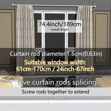 Decorative Rod Head - Silver 74.4 Inches/189 cm - View 1