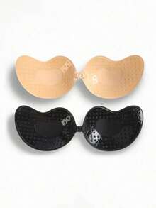 Mango-Shaped Invisible Self-Adhesive Breast Pads, Reusable Push-Up Nipple Covers, Breathable Dotted Skin-Friendly Self-Adhesive Strapless Bra, Suitable For Wedding Dress - Multicolor - View 15