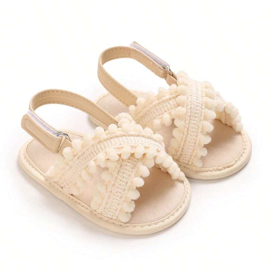 Summer 0-1 Years Old Infant Girl Cute Delicate Soft Sole Breathable Walking Sandals - Apricot - View 1
