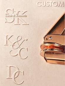 1pc Customized Embosser, Personalized Book Embosser, Book Embosser, Customized Book Embosser, Gift For Book Lovers, Paper Embosser - Rose Gold, Suitable For School Supplies, Back To School Season - Rose Gold - View 13