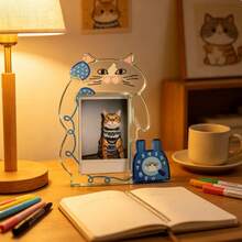 Cute Cartoon Pet Acrylic Photo Card Display Stand, Suitable For Teenage Girls Idol Card Collection Desktop Room Decoration - A - View 5