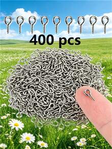 Stainless Steel Eye-Shaped Screw Pins, 100/2000pcs Multi-Color Assorted Pack, Screw Eye Keychain Rings, Suitable For DIY Jewelry Making Accessories - Eye Needle - View 33
