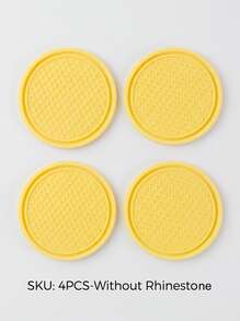 YITUMU 2pcs/4pcs Silicone Anti-Slip Car Cup Holder Coasters - Cup Mat With Crystal Edge, Waterproof & Fashionable, Suitable For Car Or Home Use - Multicolor - View 27