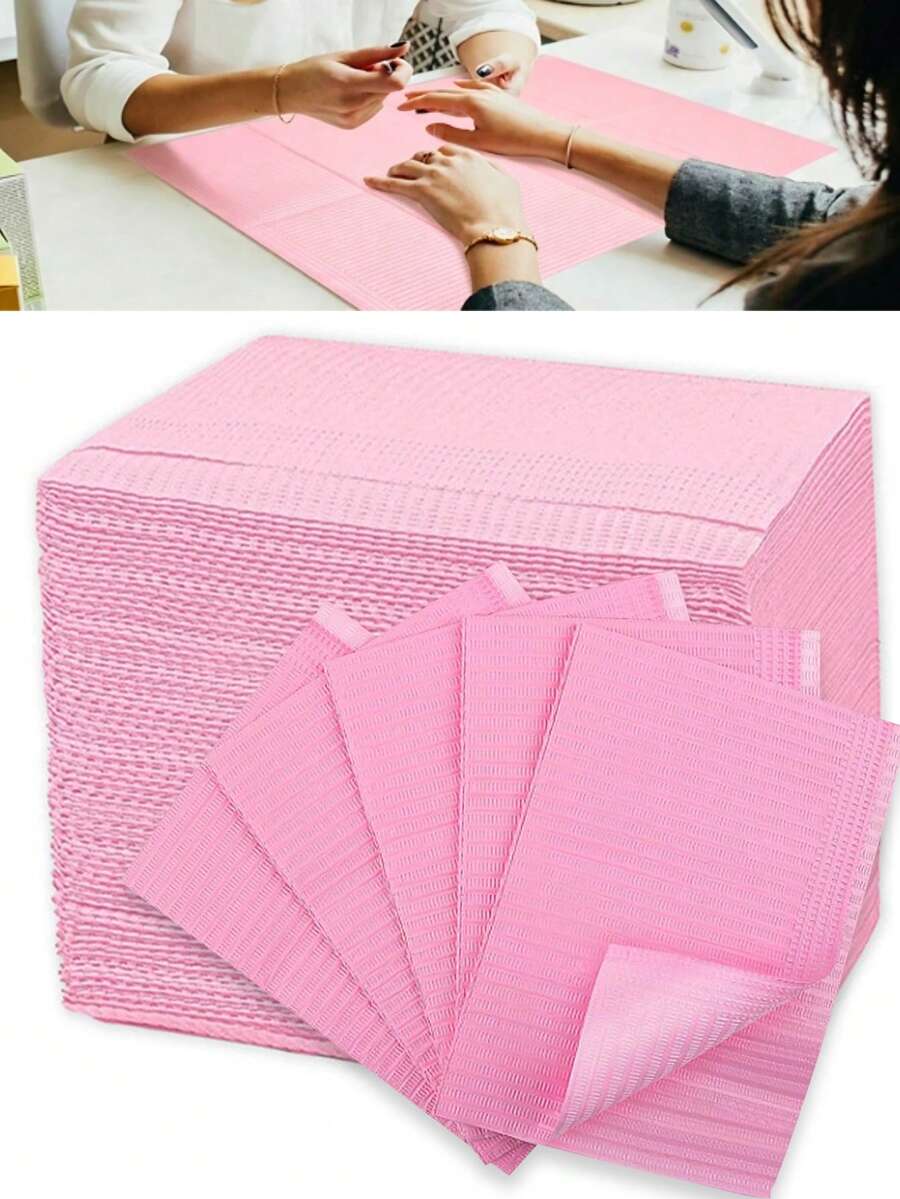 200/125/100/50/10 peças Tapetes Descartáveis para Mesa de Unhas, Inclui Almofadas de Limpeza para Tatuagem e Bordado, Papel de Toalha de Mesa para Pestanas com Filme Composto, Papel Multifuncional para Ferramentas de Beleza, Fácil de Utilizar - Multicolorido - Ver 1