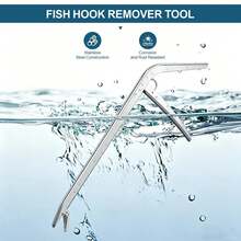 2pcs 11.2 Inch Stainless Steel Fish Hook Remover, Professional Fishing Tool, Suitable For Saltwater And Freshwater, Anti-Slip Hook Removal Pliers, Perfect For Anglers - Silver - View 3