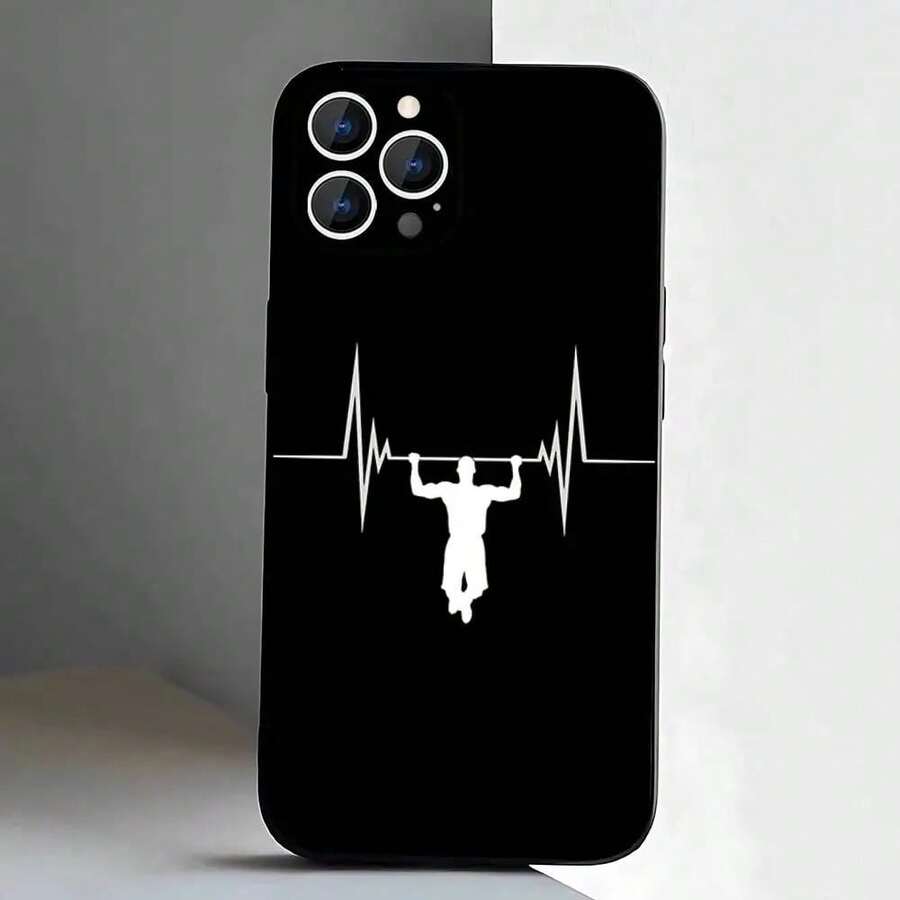 Gym Fitness Bodybuilding Hülle für iPhone 17,16,15,14,13,12,11 Air,Plus,Pro Max,XS,X,XR,SE,Mini,8,7, weiches Silikon Schwarz Cover YNLJ - z3 - Übersicht 1