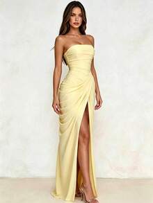 Women Formal & Evening Dresses - 黃色 - 查看 3