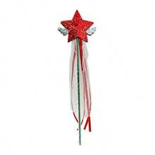 1pc Luxury Glitter Star Decor Stick With Silver Mini Wings & Star Printed Ribbons,Halloween - Multicolor - View 14