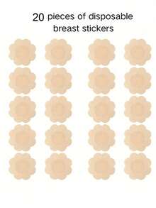 Mango-Shaped Invisible Self-Adhesive Breast Pads, Reusable Push-Up Nipple Covers, Breathable Dotted Skin-Friendly Self-Adhesive Strapless Bra, Suitable For Wedding Dress - Multicolor - View 44