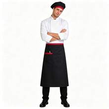 2pcs/Set New Chef Apron And Hat Uniform, Unisex Kitchen Work Wear Suitable For Restaurants And Bakeries - Multicolor - View 11