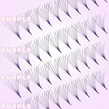 7D Tapered Fluffy Purple 120pcs Easy-To-Wear Atmospheric Eye Makeup Holiday Look Colorful Series False Eyelashes - View 7