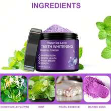 Purple Teeth Cleaning Powder, Oral Health Fresh Breath, Teeth Whitening, Teeth Polishing, Deep Cleaning Tooth Powder, Daily Travel Teeth Cleaning Powder, Teeth Polishing, Deep Cleaning Tooth Powder - Mint Flavor - View 7